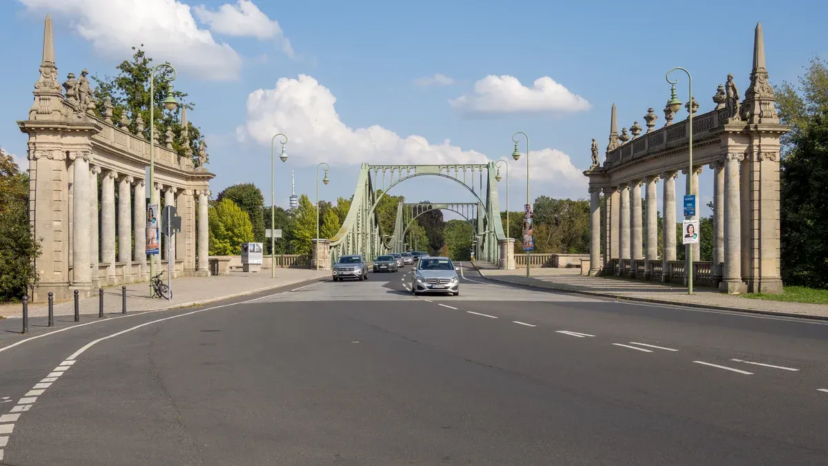 Glienicke Bridge between Berlin and Potsdam on a Sachsenhausen and Potsdam tour