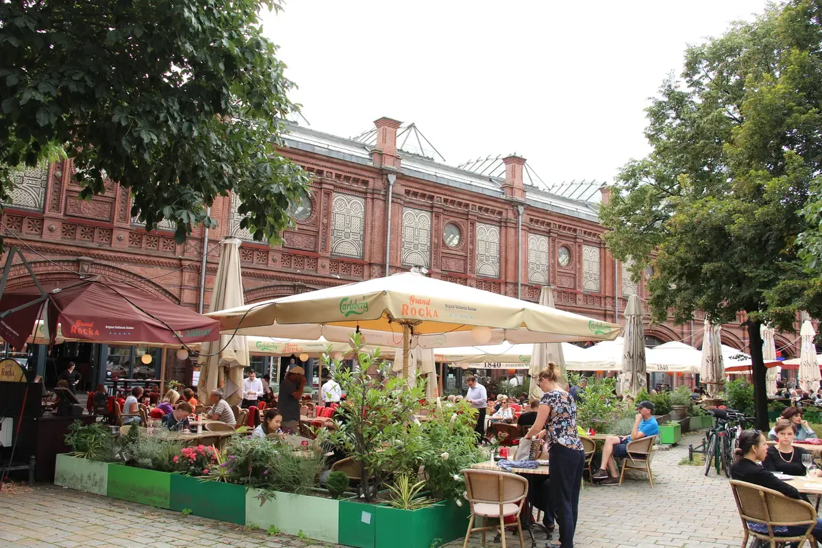 Hackescher Markt S-Bahn station in Berlin at the start of a Third Reich half-day walking tour