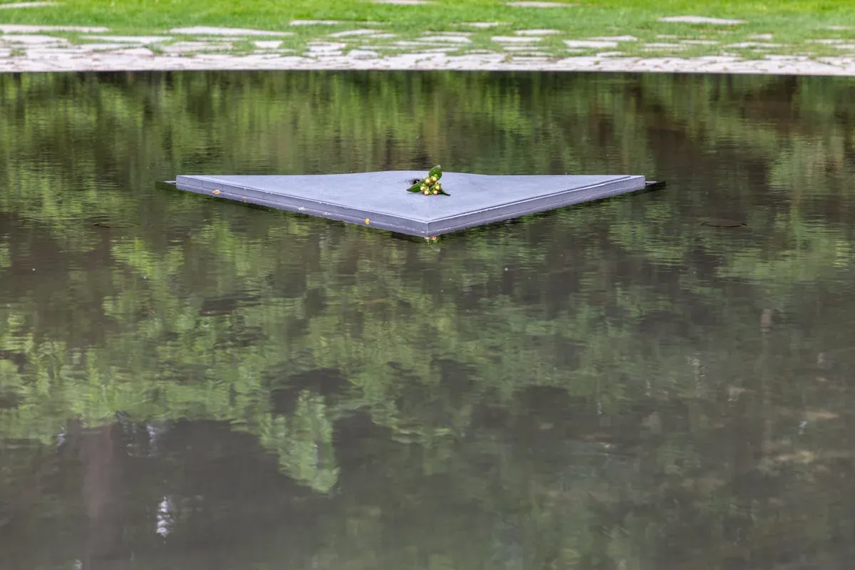 Memorial to the Sinti and Roma in Tiergarten Berlin on a historian-led Hitler's Berlin tour